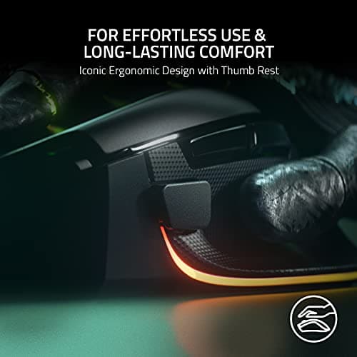 Razer Basilisk V3 Customizable Ergonomic Gaming Mouse: Fastest Gaming Mouse Switch - Chroma RGB Lighting - 26K DPI Optical Sensor - 11 Programmable Buttons - HyperScroll Tilt Wheel - Classic Black 5