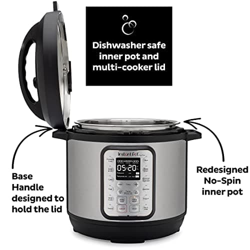 Instant Pot Duo Plus 9-in-1 Electric Pressure Cooker, Slow Cooker, Rice Cooker, Steamer, Sauté, Yogurt Maker, Warmer & Sterilizer, Includes App With Over 800 Recipes, Stainless Steel, 3 Quart 6