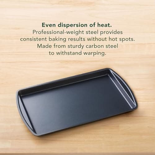 Nifty Cookie & Baking Sheets (Set of 3) – Non-Stick Coated Steel, Dishwasher Safe, Oven Safe up to 450 Degrees, includes Large/Med/Small Pans 6