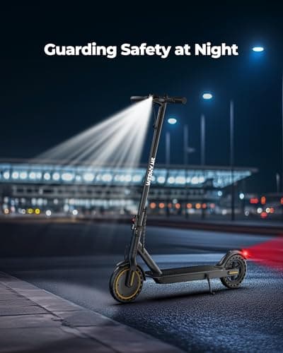 WERHY Electric Scooter, 350W/500W Powerful Motor, 19/22 MPH Max Speed, 15/23 Miles Range, Lightweight Foldable Kick Scooter with Dual Braking Systems, Smart APP 6