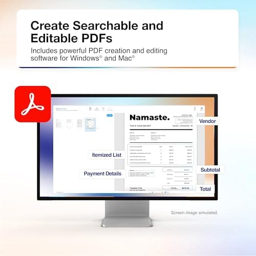 Epson RapidReceipt RR-70W Wireless Mobile Tax Receipt and Color Document Scanner with Complimentary Data Management Software for PC and Mac 7