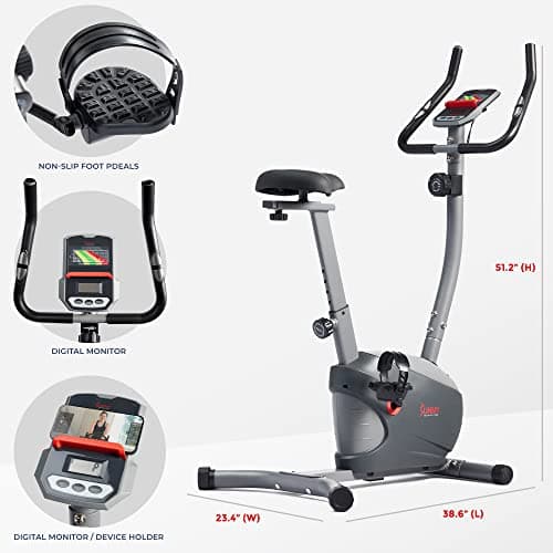 Sunny Health & Fitness Performance Upright Exercise Bike with 8-Level Magnetic Resistance, Pulse Sensor & Exclusive SunnyFit® App Enhanced Bluetooth Connectivity - SF-B220030 6