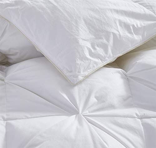 Luxurious Heavy Twin Size Goose Down Fiber Comforter Duvet Insert, Classic Pinch Pleat Style, 55 oz Fill Weight, 100% Cotton Shell (Pinch Pleat, Twin, White) 6