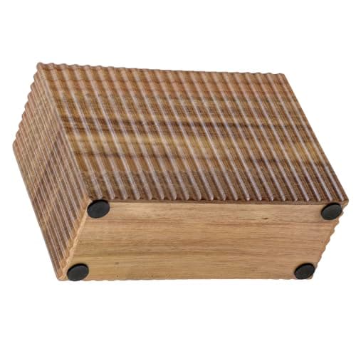 MyGift Fluted Premium Solid Acacia Wood Napkin Holder Rack Stand - Elegant Kitchen Table Organizer for Paper Napkins - Durable, Stylish, and Modern Design 6