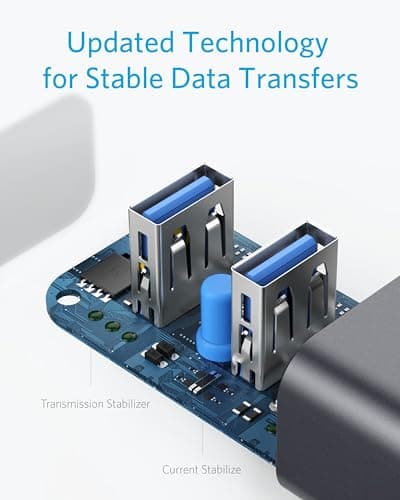 Anker USB C Hub, 4 USB 3.0 Ports, Aluminum USB-C toUSBAdapter, Compatible with MacBook Pro 2018/2017, ChromeBook, XPS, Galaxy S9/S8, and More Devices 6