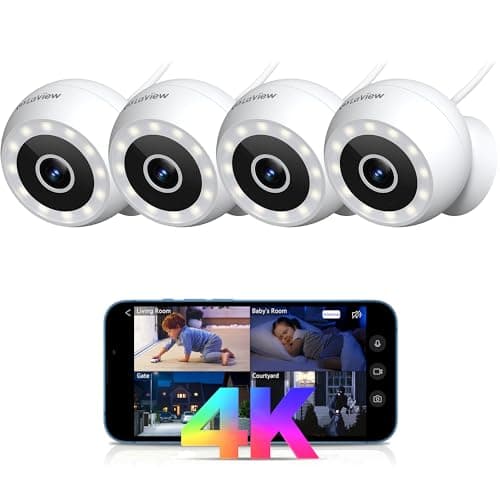 LaView 8MP 4K Security Cameras Outdoor Indoor Wired,IP65, Starlight Sensor & 100 Ft Night Vision,Motion/Person Detection,2-Way Audio/Spotlight,US Cloud,iOS & Android & Web Access