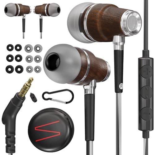 Symphonized Wired Earbuds with Microphone – 90% Noise Cancelling Ear buds with Mic, in Ear Headphones Wire for Computer & Phone, Earphones 3.5 mm Jack