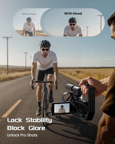 5K Video Camera Camcorder, UHD 64MP Vlogging Camera for YouTube with 3" 270° Rotatable Touch Screen, Digital Camera with IR Night Vision, 16X Zoom/WiFi/Webcam/HD/32GB Card/2 Batteries/Microphone 7