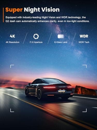 galphi 4K Dash Cam Front, Built-in 5G WiFi, 64GB Card Included, Dash Camera for Cars, Mini Dashcam with Super Night Vision, Loop Recording, G-Sensor, 24 Hours Parking Monitor, Support 256GB Max 5