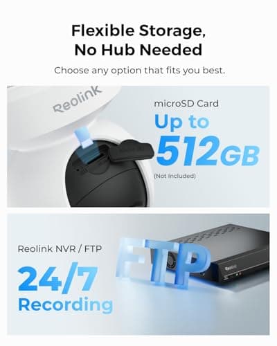 REOLINK 4K PoE Security Outdoor IP Camera with 355° Pan & 50° Tilt, Color Night Vision for Home Surveillance, Auto Tracking, Smart Detection, Two-Way Talk, 24/7 Recording, E1 Outdoor SE PoE 5