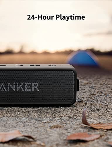Anker Soundcore 2 Portable Bluetooth Speaker with 12W Stereo Sound, Bluetooth 5, Bassup, IPX7 Waterproof, 24-Hour Playtime, Wireless Stereo Pairing, Speaker for Home, Outdoors, Travel(Renewed) 5