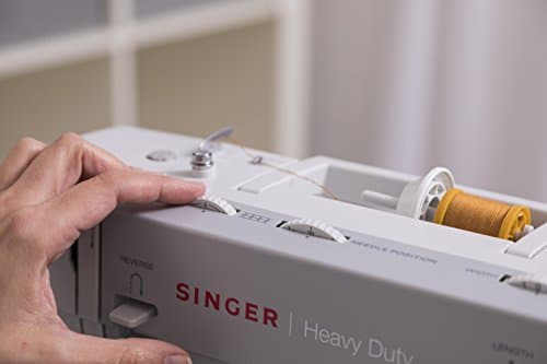 SINGER Heavy Duty 4411 High Speed Sewing Machine with Accessory Kit | Strong Motor with Enhanced Piercing Power, 69 Stitch Applications, Full Metal Frame, 4-Step Buttonhole & LED Light, Grey 12
