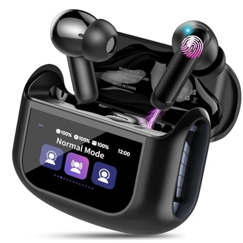 Wireless Earbuds, Bluetooth 5.4 Headphones with Multifunctional Touch Screen, 48H Bass Stereo Ear buds with ANC/ENC Noise Cancelling/Transparency mode, IPX7 Earphones with 5 EQ Modes for iOS Android