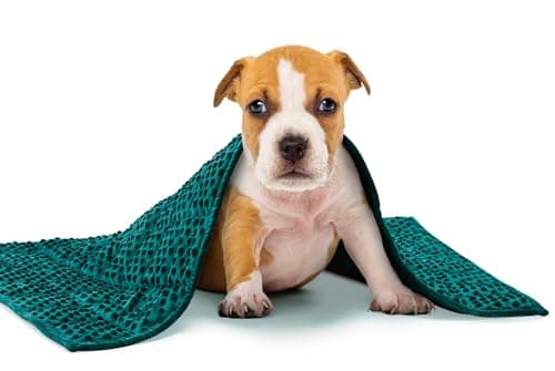 YUSRA Dog Weighted Blanket 2Lbs, Small Weighted Blanket for Dogs Especially for Thunderstorms, Fireworks, Separation, Travel, Bed and Couch, Small Dog Blanket (Blackish Green, 24 * 32inch)