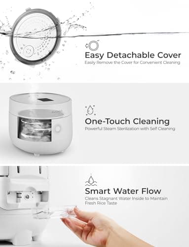 CUCKOO Micom Rice Cooker 3-Cup Uncooked / 6-Cup Cooked with Nonstick Inner Pot, Small Rice Maker with 8 Menu Options, Fuzzy Logic Technology, Auto Clean, Quick Rice Mode, White (CR-0375FW) 8
