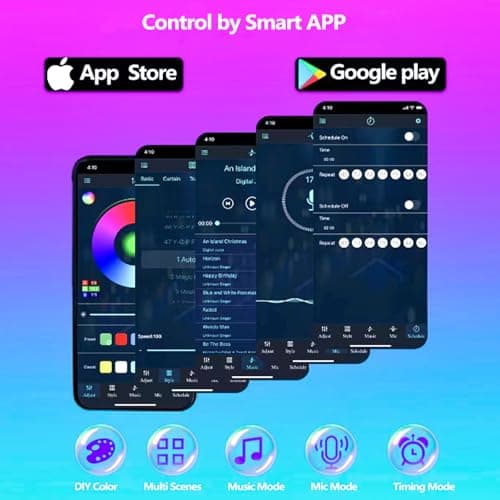 httpsmp 32.8FT Outdoor LED Strip Light Waterproof,IP68 Outside RGB+IC Light Strip with App/Remote Control,Chase Mode,Music Sync Rope Light for Balcony,Deck,Rooftop,Garden,Pool 6