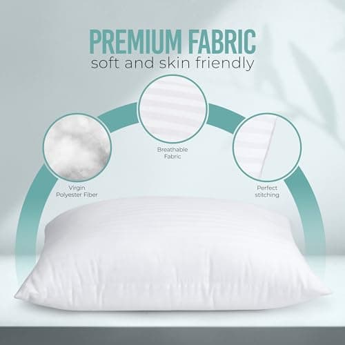 Utopia Bedding Pillows Standard Size Set of 2 (White), Hotel Pillows, Cooling Pillow for Side, Back or Stomach Sleepers 8