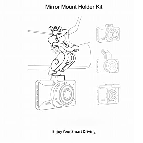 Dash Camera Mirror Mount Holder Kit, Dash Cam Mount for AZDOME M01 Pro, M01 Max, GS63H, GS63H Pro, GS63Pro Car Camera 6