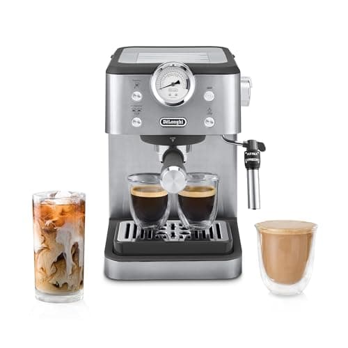 De’Longhi Classic Espresso Machine with Milk Frother, 15-Bar Pump & Temperature Control - Barista Coffee Maker Kit for Espresso, Latte, Cappuccino & Iced