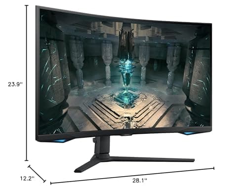 Samsung 32" Odyssey QHD G65B Curved Gaming Monitor, 240Hz, 1ms (GTG), HDR 600, Gaming Hub, 1000R, AMD FreeSync Premium Pro, LS32BG652ENXGO 12