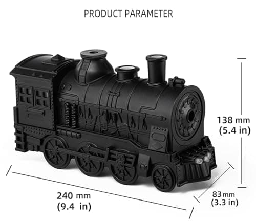 Oil Diffuser, Ultrasonic Cute Cooking Locomotive Steam Express Train Flame Aroma Diffuser Humidifier Cool Mist with Jellyfish Smokes, Lights & Sound, for Men, Dad, Kids, Boyfriend 6
