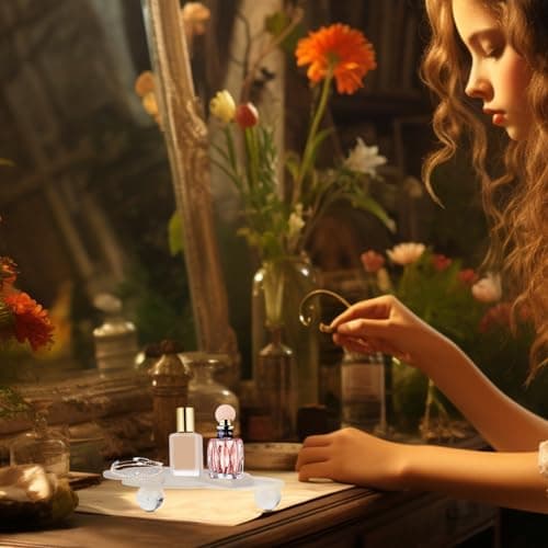 Oraony Clear Acrylic Display Tray, Small Acrylic Riser Stand Trays for Organizing for Bathroom, Candle, Cosmetic, Table, Bar, Vanity, Sink, Perfume (7.8"x 6") 6