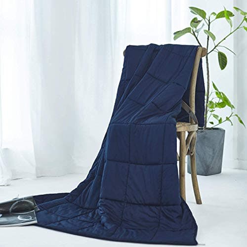 RelaxBlanket King Size Weighted Blanket | 80''x90'',30lbs | for Single or Double | Premium Cotton Material with Glass Beads | Navy 7