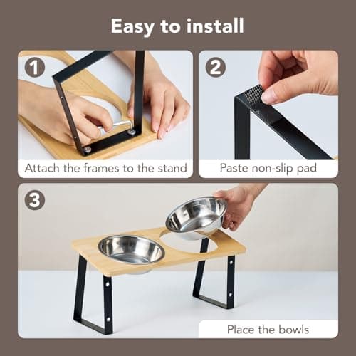 Smartoo Stainless Steel Elevated Cat Bowls - 15 Raised, Anti Vomiting, Dishwasher Safe 7