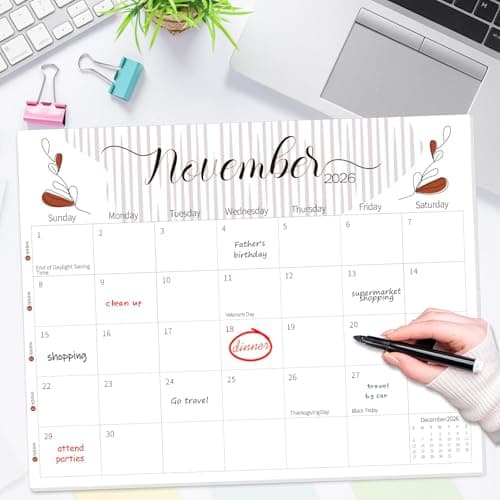 GuassLee Magnetic Calendar 2026-2027 - Magnetic Calendar for Fridge 11 x 14 Inches, Runs from Jan. 2026 to Jun.2027, 18 Monthly Planner for Easy Planning and Organizing 7