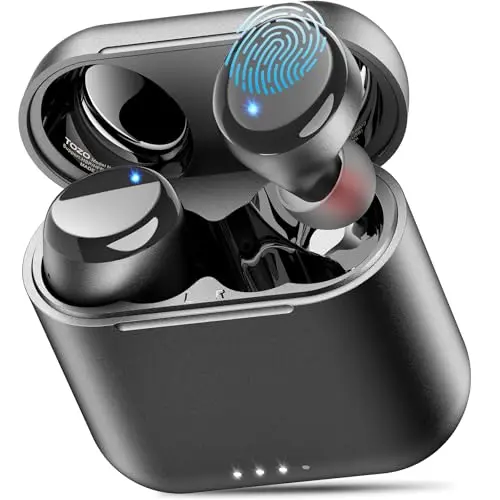TOZO T6 Wireless Earbuds, Bluetooth 5.3 Ear Buds, Stereo Sound in Ear Headphones, 50 Hours Playtime, Wireless Charging Case, APP Customizable EQs, IPX8 Waterproof Earphones