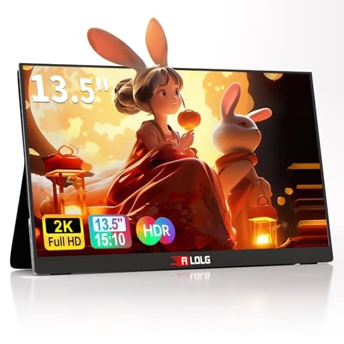 13.5''Portable Monitor for latop ,2K FHD 60HZ Laptop Monitor Screen,USB-C and HDMI Inputs, Ultra-Slim IPS Panel with HDR and Premium Smart Cover & Speakers for Laptop,PC,Phone,PS4/5,Switch,Mac,Xbox
