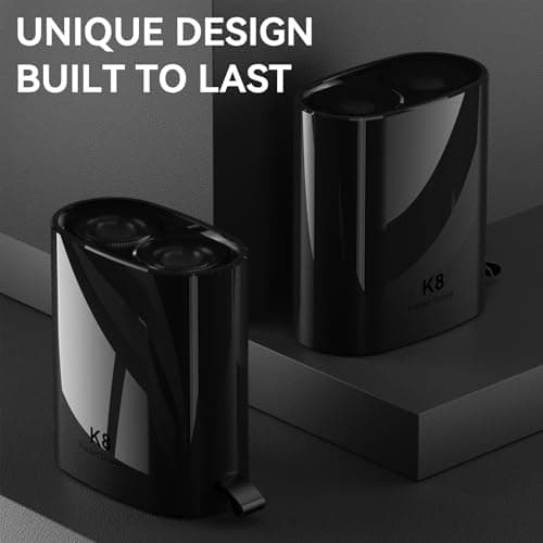 ENCHEN Mini Electric Shaver for Men, Portable Magnetic Dual-Head Rotary Pocket Electric Razor for Face, IPX7 Waterproof Wet & Dry, USB-C Rechargeable for Home, Car, Travel, K8,Black 9