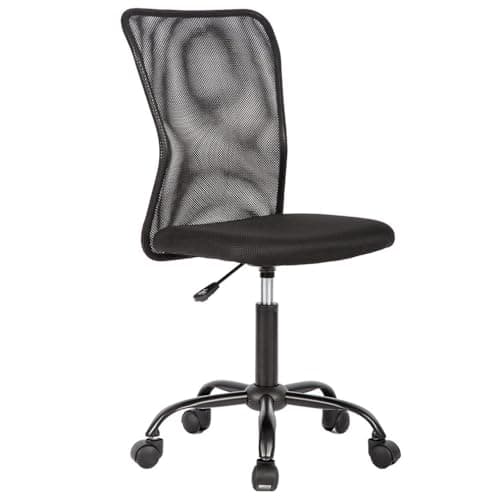 BestOffice Ergonomic Office Chair Desk Chair Mesh Computer Chair Armless Back Support Modern Executive Rolling Swivel Chair with Lumbar Support（Black）