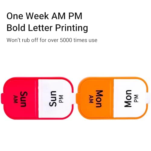 Daviky Extra Large Weekly Pill Organizer 2 Times a Day, XXL AM PM Pill Organizer 7 Day, Big Pill Case with Large Compartments, Daily Medicine Box to Hold Vitamin, Supplement and Medication 7