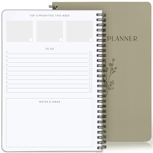 Beautiful Daily and Weekly Planner - To Do List Notebook to Easily Organize Your Agendas And Boost Productivity in School Or At Work - Stylish College or Office Supplies For Women