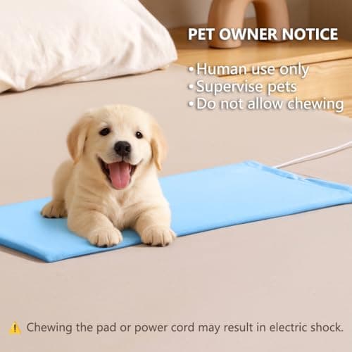 Boncare® Stay-On Small Vinyl Electric Heating Pad for Neck and Shoulders and Back Without Auto-Off, Low & High Heat Levels, Waterproof Hot Heat Pad with Washable Cover (12"x15", 1-Pack) 6