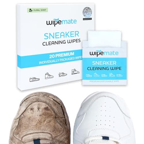 WIPEMATE Disposable Sneaker and Sole Cleaner, Premium Sneaker Cleaning Wipes, Wipe Mate Flow Pack Quick Wipes Remove Dirt, Grime & Stains, Erase Scuffs off Sneakers and Shoes Effortlessly! – 12 Count