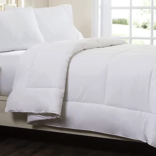 Circles Home Twin Size Comforter - Soft and Breathable Comforter with Square Shape Quilting Design - 100% Cotton - Woven with 200 Thread Count - (68 x 86)