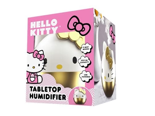 Hello Kitty Gold USB Tabletop Humidifier - 2 Mist Modes, Adorable Design, Perfect for Personal Spaces 6