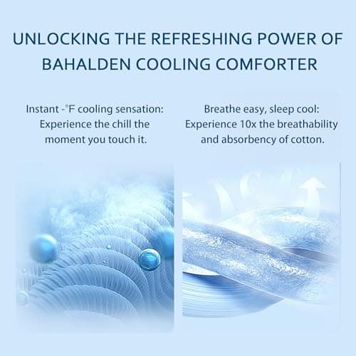 BAHALDEN Cooling Comforter for Hot Sleepers, All Season Breathable Lightweight Comforter, Double Sided Cooling Blanket Cozy and Cool for Optimal Sleep - Light Grey, King 104"x90" 7