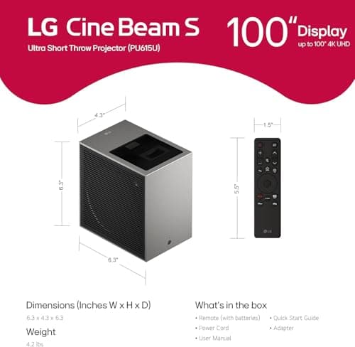LG CineBeam S | Mini UST (Ultra Short Throw) 4K Projector with Dolby Atmos 16