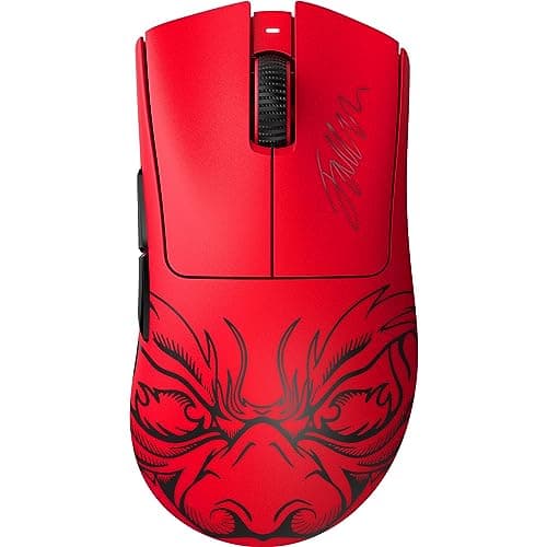 Razer DeathAdder V3 Pro Wireless Gaming Mouse: 63g Lightweight - Focus Pro 30K Optical Sensor - Optical Switches Gen-3 - HyperSpeed Wireless - 5 Programmable Buttons - 90 Hr Battery - Faker Edition