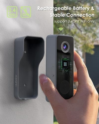 MUBVIEW Wireless Doorbell Camera with Chime 2K HD, WiFi Video Doorbell Camera with Voice Changer, Motion Detector, Anti-Theft Device, Night Vision, 2-Way Audio, SD/Cloud Storage, No Subscription 4
