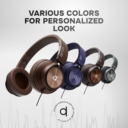 ARTIX Over Ear Headphones Wired with Microphone and Volume Control, Foldable Noise Isolating Headset with Deep Bass for School, Laptop, Computer, Chromebook, Tablet, Travel (3.5mm Jack) 7