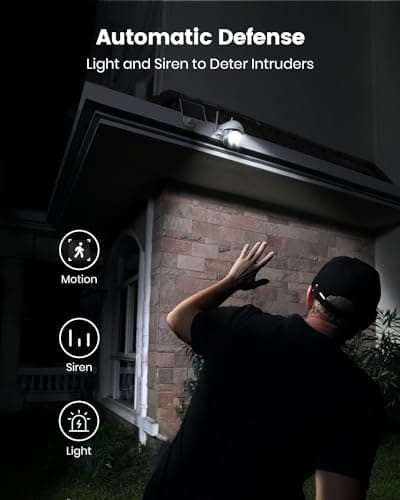 DEKCO Security Cameras Wireless Outdoor, Solar Powered, Panoramic PTZ, Auto Motion Tracking, True 2K, Color Night Vision, Spotlights, 2-Way Talk, 2 Pack 5