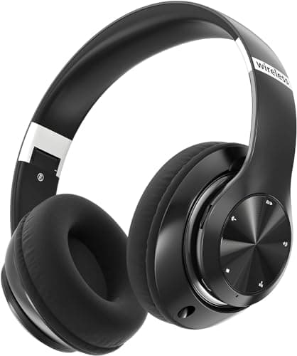 ZTOZ Wireless Over-Ear Bluetooth Headphones - 42 Hours Playtime, Volume Control, Fitting for Gaming/Running/Sports - Space Grey