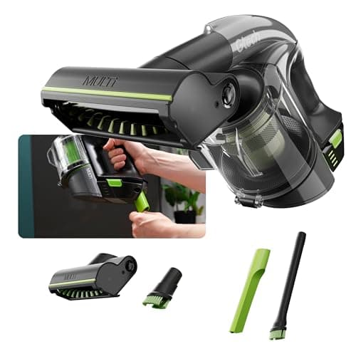 Gtech Multi MK2 Cordless Handheld Vacuum Cleaner with Powered Brush Bar - Mulitple Attachments - Perfect for Home, Stairs, Cars, and More - Rechargeable 22v Li-ion Battery - Lightweight (3.5 lbs.)