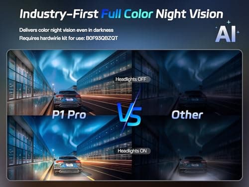 Pelsee P1 Pro 4K Dash Cam Front and Rear, STARVIS 2 Sensor, 64GB Card, Dual Dash Camera for Cars with Full-Color Night Vision, HDR WDR, ADAS, GPS, WiFi & Voice Control, 24H Parking Mode, 3.39" Screen 5
