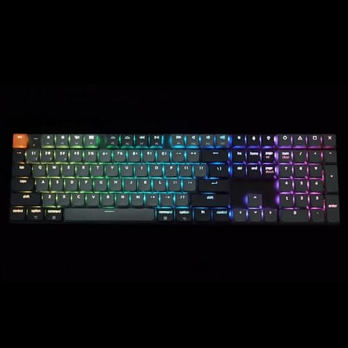 Keychron K5 QMK Custom Mechanical Keyboard, Ultra-Slim Full Size 104 Keys Wireless Gaming Keyboard, Low-Profile Banana Switch with RGB Backlits for Mac Windows, Version 2 7