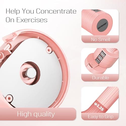 EAST MOUNT Adjustable Dumbbells 5 lb Dumbbells Set of 2 / Pair 10 lb Total Free Weights 6 in 1 Women Hand Weights for Home,Office,Gym Exercise Training 2lb 3lb 4lb 5lb Fast Adjust 6